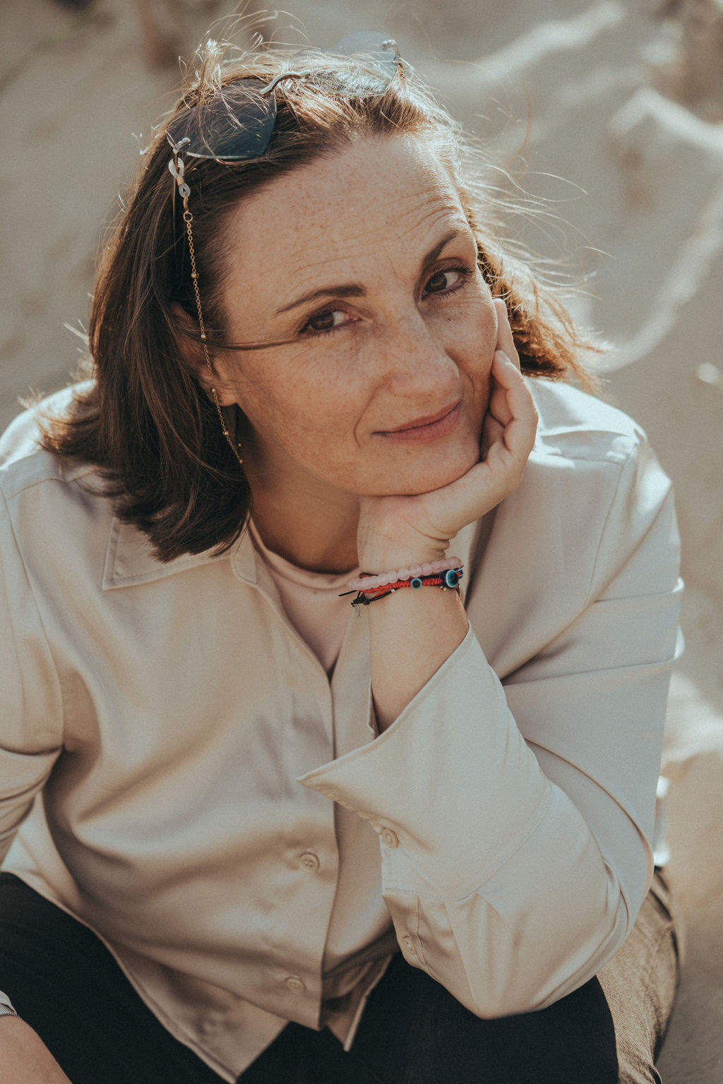 Marion Glück am Stand