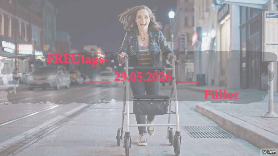 Marion Glück als vitale 80-Jährige mit Rollator