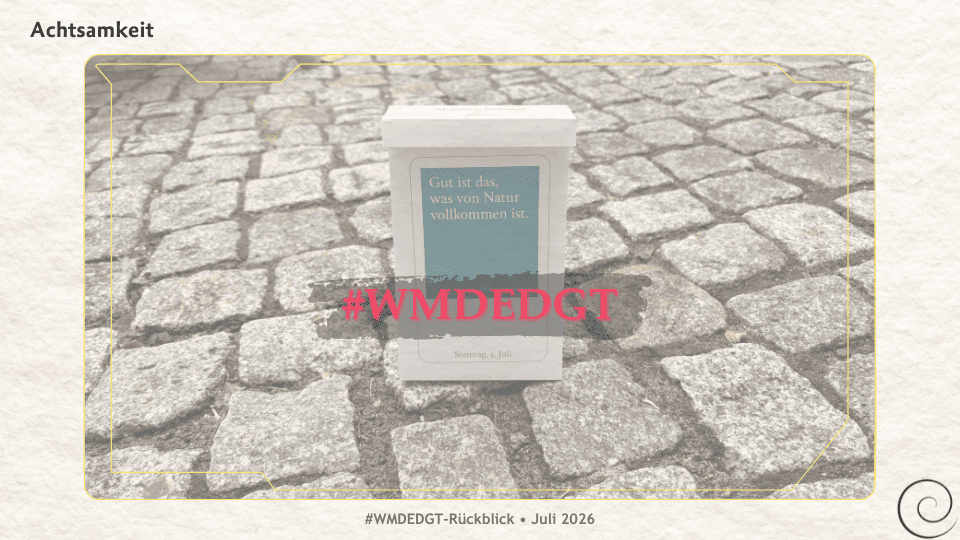 EIn Kalender mit dem Kalenderblatt vom 05.Juli und dem Spruch des Tages