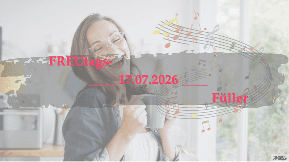 Fröhliche Frau in der Küche die zu Musik tanzt