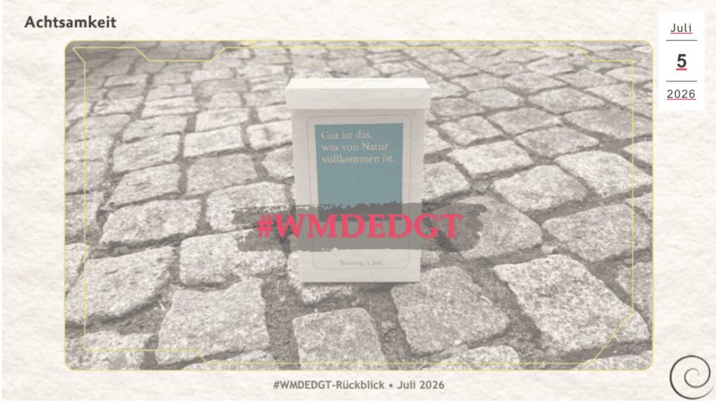 Blogbild mit einem Kalenderblattspruch